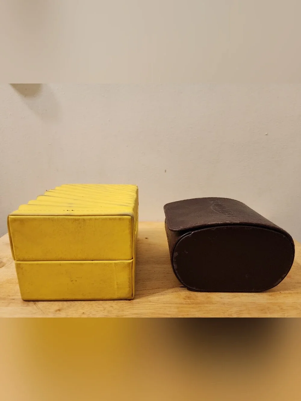 Invicta Yellow Watch Storage Box with Cushioned Interior & Triumph Watch Box